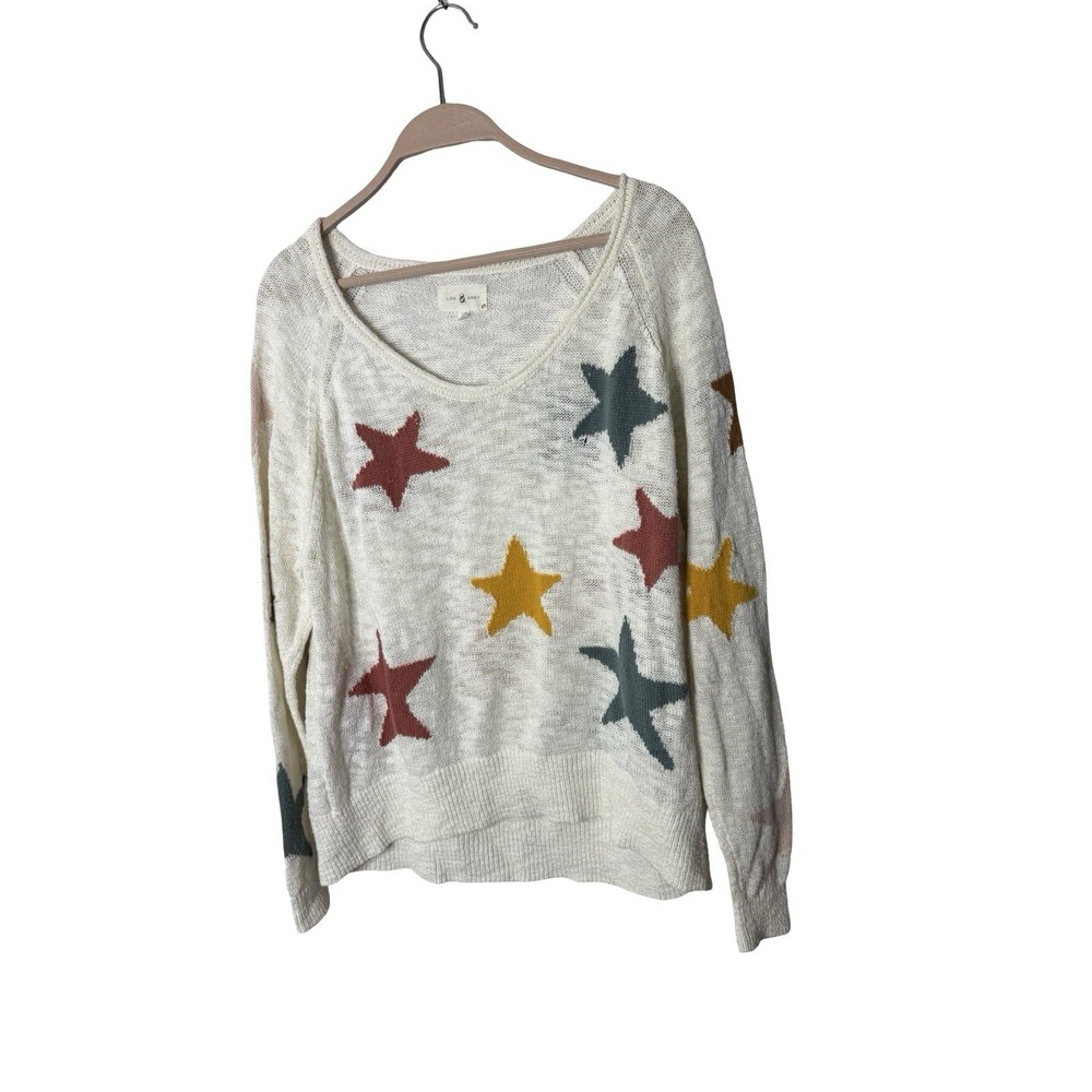 Lou &‎ Grey Star Oversized Slouchy Sweater Lightweight Sz medium